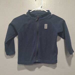 Lego Wear Boys Navy Blue Full Zip Fleece Jacket Mock Neck Size 3Y 98cm